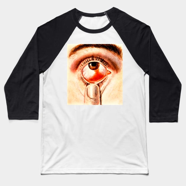 Red eye finger in sight I'll show you now Baseball T-Shirt by Marccelus